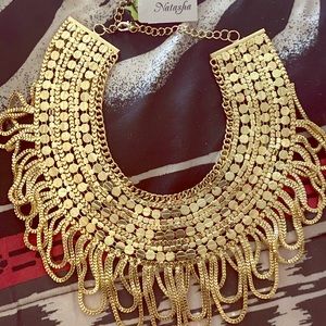 Gold choker style necklace